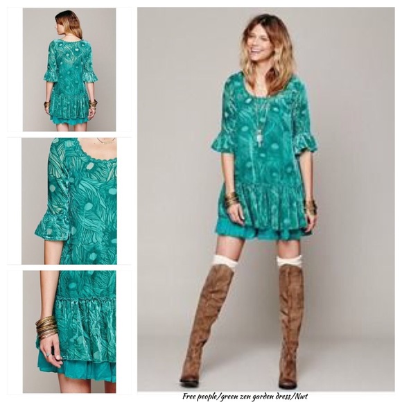 Free People Dresses & Skirts - 💞Nwt/Free people/G͙reen Z͙en G͙arden Dress