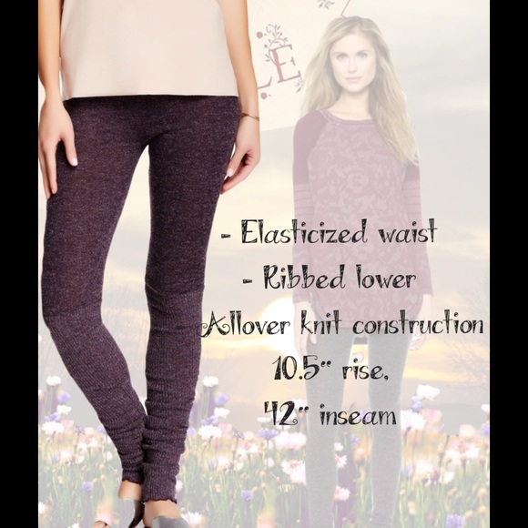 💰Bundled💰🌺Free People🌺 Heathered Knit Leggings - Picture 2 of 4
