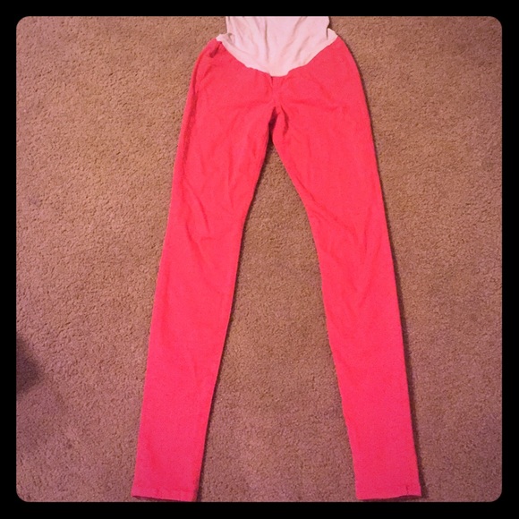 Joes maternity coral jeans stretchy