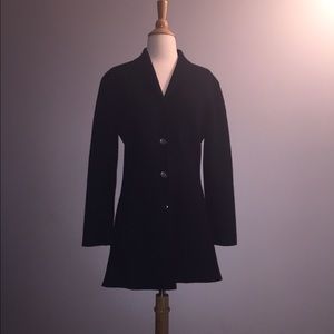 Black Cardigan Sweater, 100% Wool