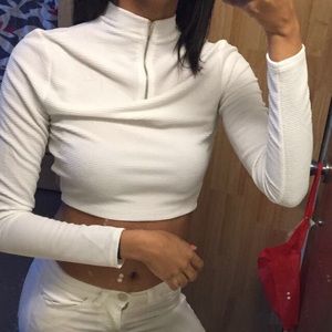 White long sleeve crop top!
