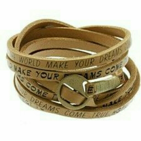 Jewelry - Boho chic Leather wrap bracelet NEW