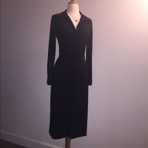 ABS Black Buttoned Up Dress EUC