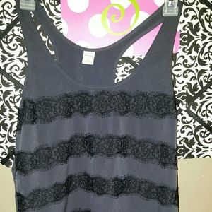 Gray & charcoal silky feel tank.