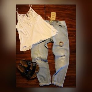 Mya Mid Rise Relaxed Boyfriend Jeans