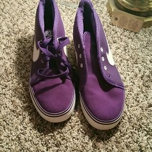 Purple Nike shoes
