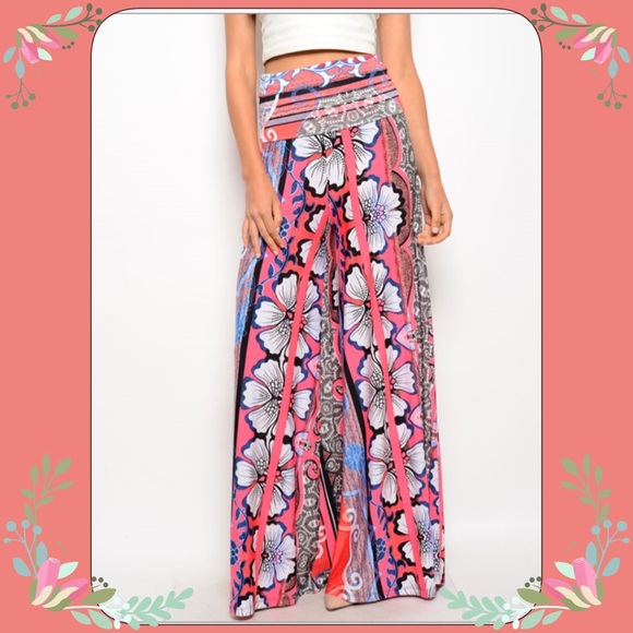 Glam Squad 2 You Pants - FLASH New Floral Wide Leg Palazzo Pants M ONLY