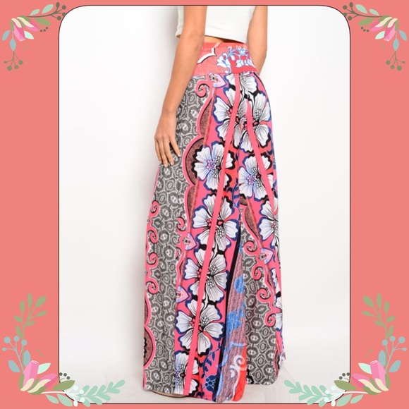 FLASH New Floral Wide Leg Palazzo Pants M ONLY - Picture 2 of 2