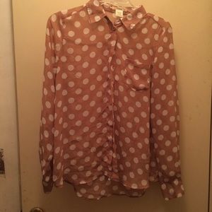 Polka dot silk shirt
