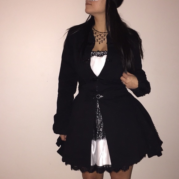 White and black lace, jacket not included