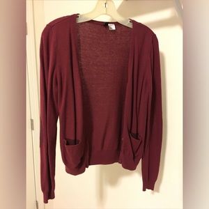 Burgundy Cardigan