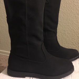 Black suede boots size 7