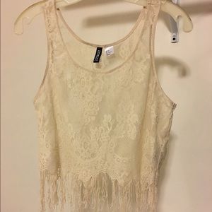 Lace Fringe Top