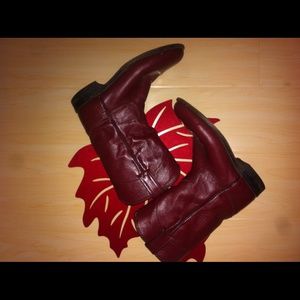 Vintage Leather Cowboy Boots - Women's