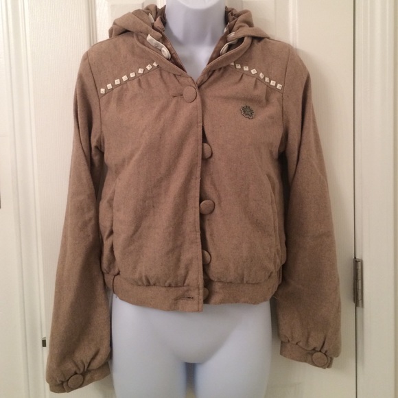 NEW W TAGS Obey Tweed Hoodie Jacket Coat Wool Punk
