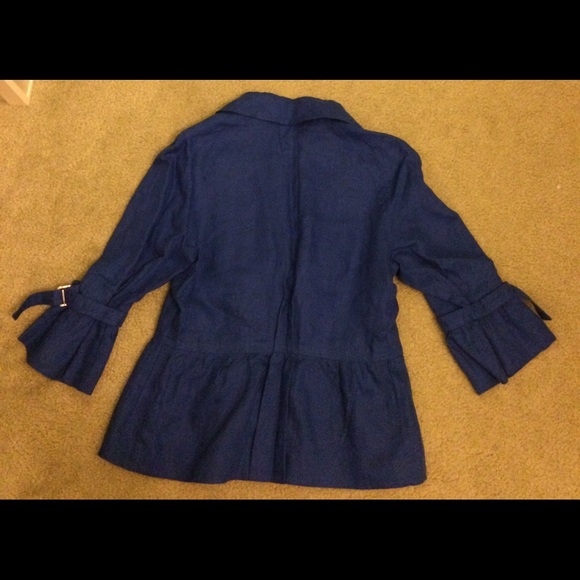 Style & co. Cobalt peplum jacket 6 - Picture 2 of 3