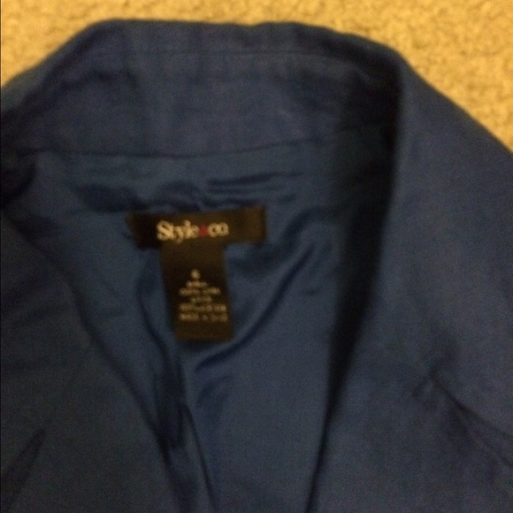 Style & co. Cobalt peplum jacket 6 - Picture 3 of 3