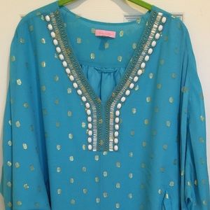 Lily Pulitzer 100% silk kimono dress