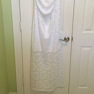 Lilly Pulitzer strapless lace maxi