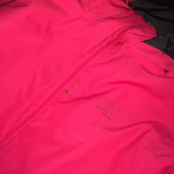 a pink Helly Hansen coat