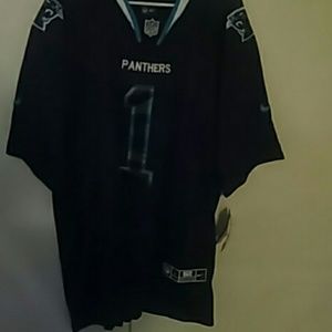 Stitched Nike NFL Carolina Panthers Cam Newton bla
