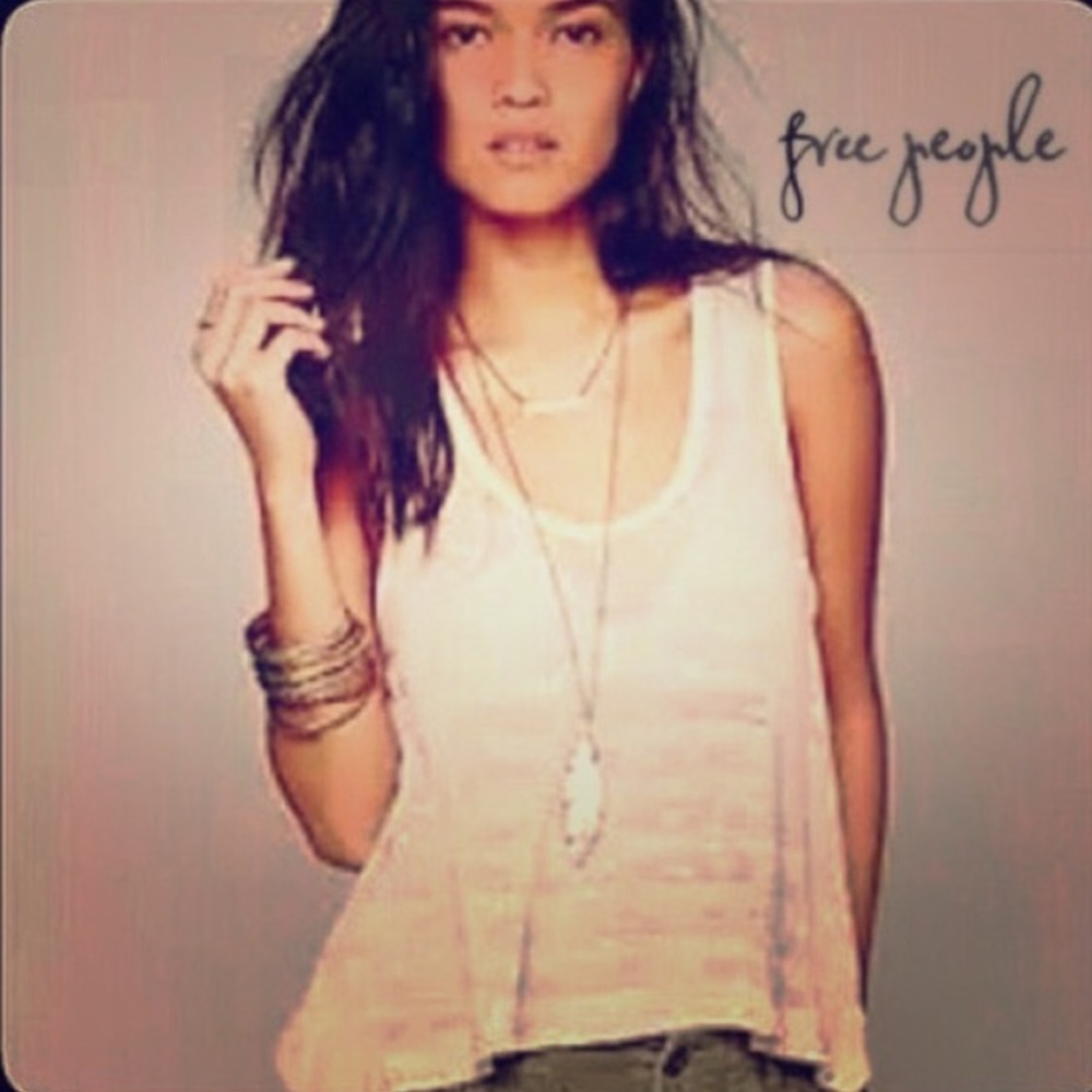 Free People Cozy Tank Handkerchief Hem Knit Top S
