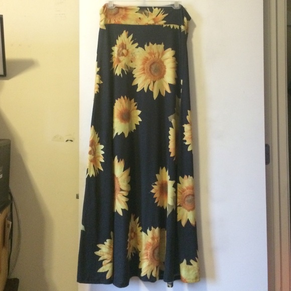 Long sunflower skirt