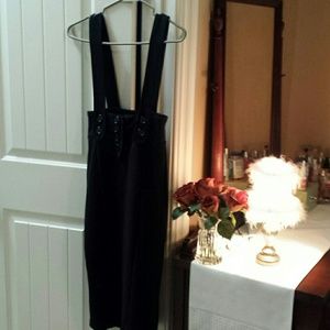 ABS fitted suspender dress