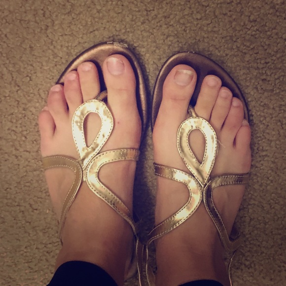 Gold sandals