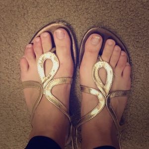 Gold sandals