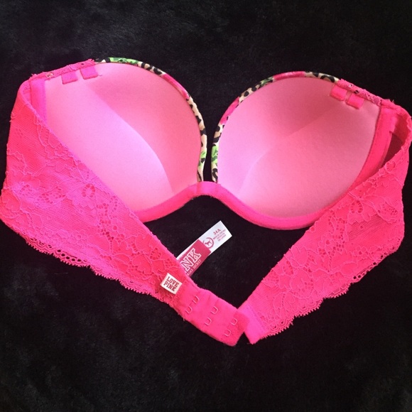 VICTORIAS SECRETS PINK&LEOPARD push up strapless - Picture 3 of 4