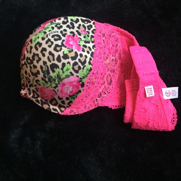 VICTORIAS SECRETS PINK&LEOPARD push up strapless - Picture 4 of 4