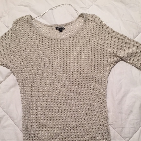 Express beige/creamish sweater top