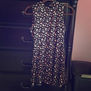 High neckline floral dress