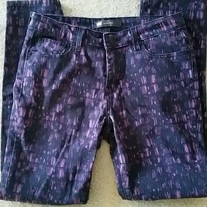 Levis straight legged purple & black Sz 10