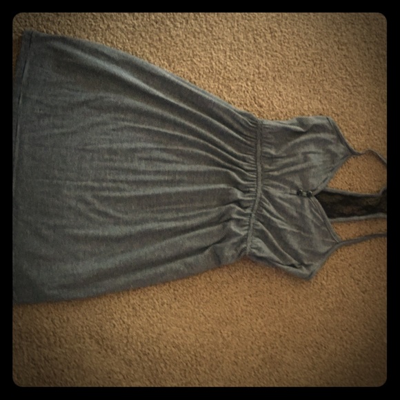 Racer back dress with lace detail