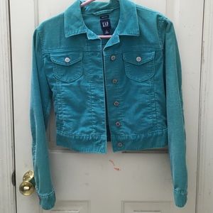 Aqua/green corduroy jacket