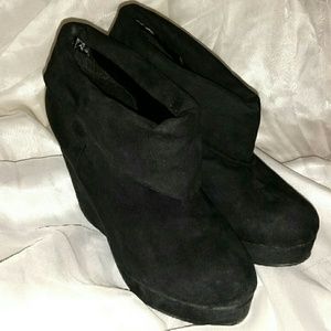 Super cute foldover wedge booties