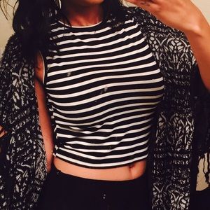Bar 3 Striped Crop Top