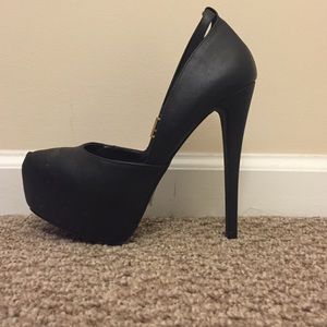 Black platform heels