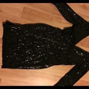 Black sequin dress