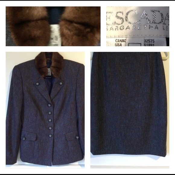 ESCADA Suit with mink collar - Picture 5 of 5