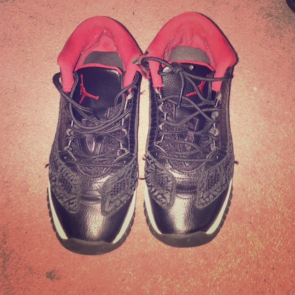 Black with red interior Jordan's