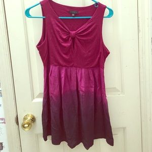 Burgundy top with ombré fade
