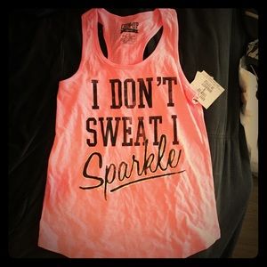 "I don't sweat I sparkle" tank NWT