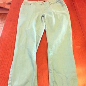 Tru Lux turquoise ankle length jeans