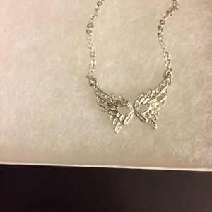 Silver Mardi Gras face mask necklace