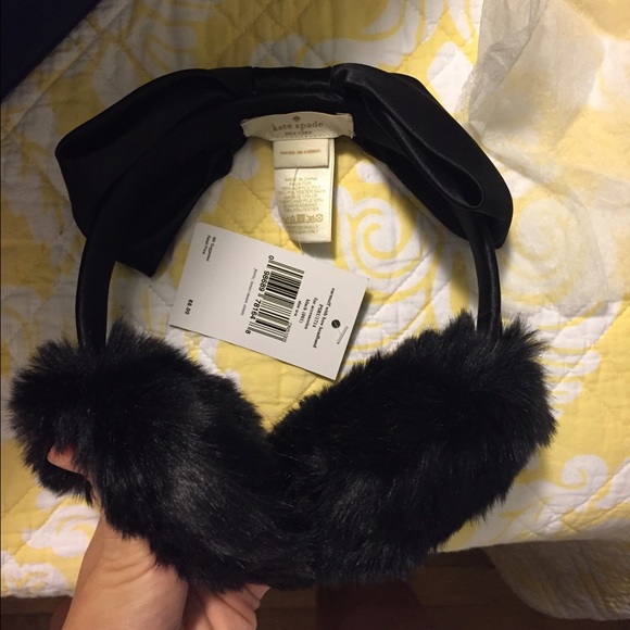 NWT Kate spade earmuffs with bow- black