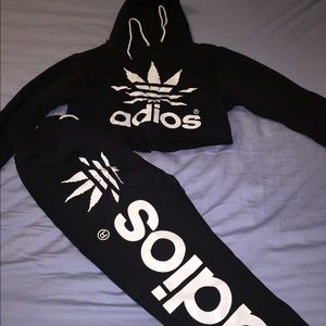 Adios Crop Top Sweatsuit