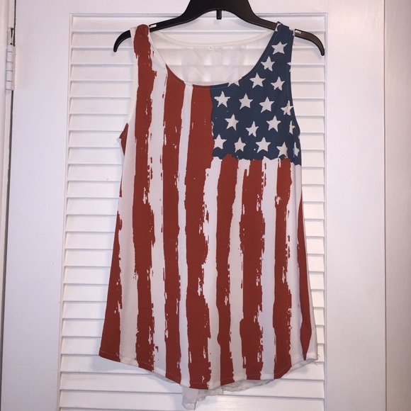 American flag tank top